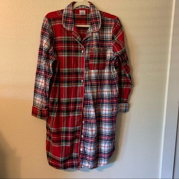 Lands' End Other - Lands' End Women's Long Sleeve Print Flannel Nightshirt Size L